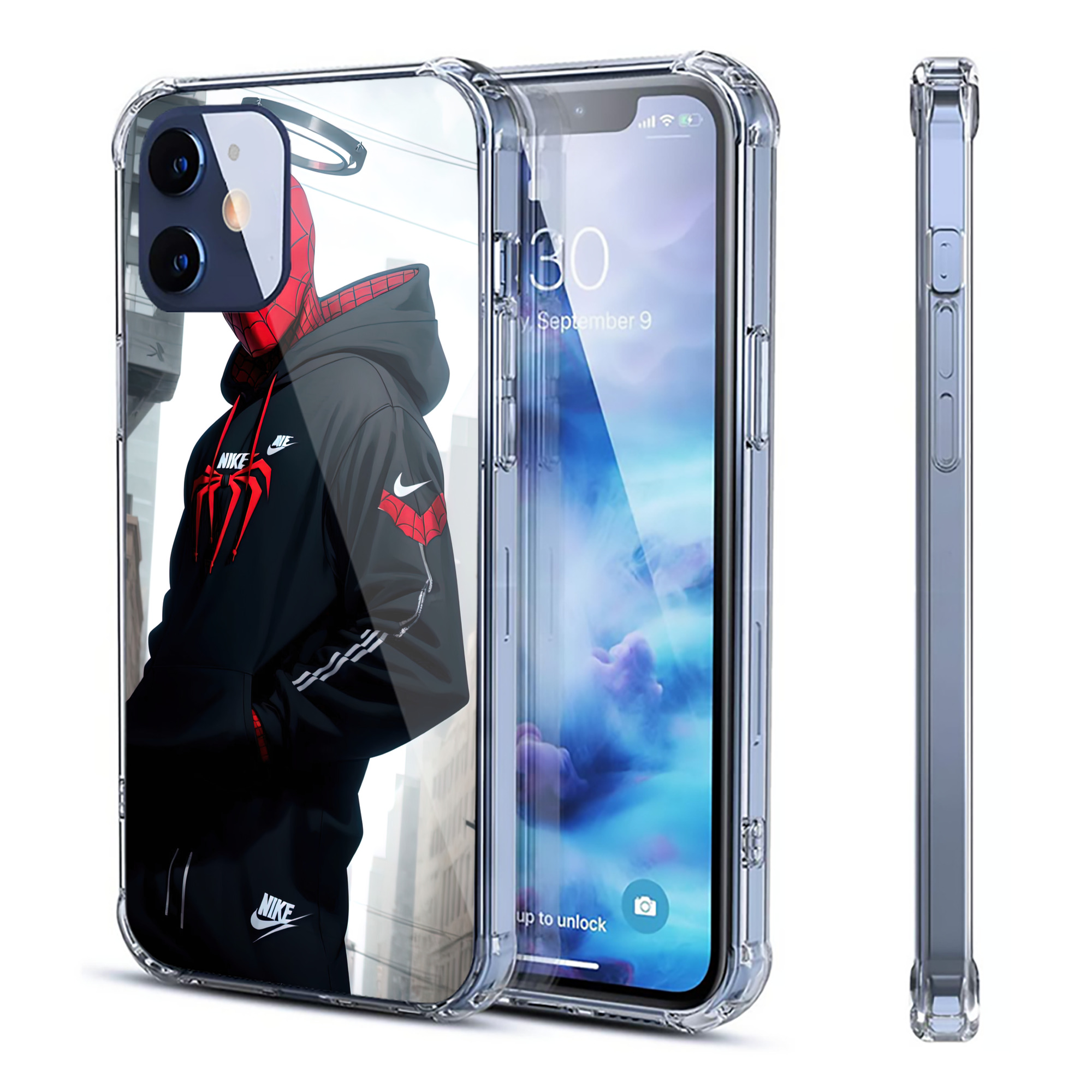 （画像用） Spider Man スパイダーマン 【iPhone 12シリーズ対応】透明スマホケース（クリアソフトケース）